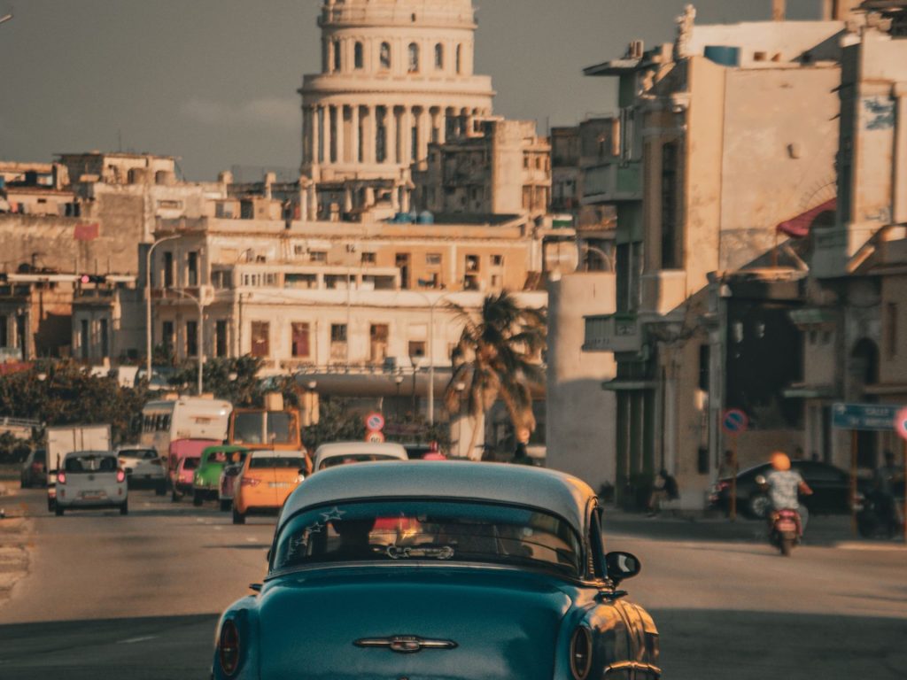 Weathered building facade showing Cuba's economic crisis beyond the tourist zones