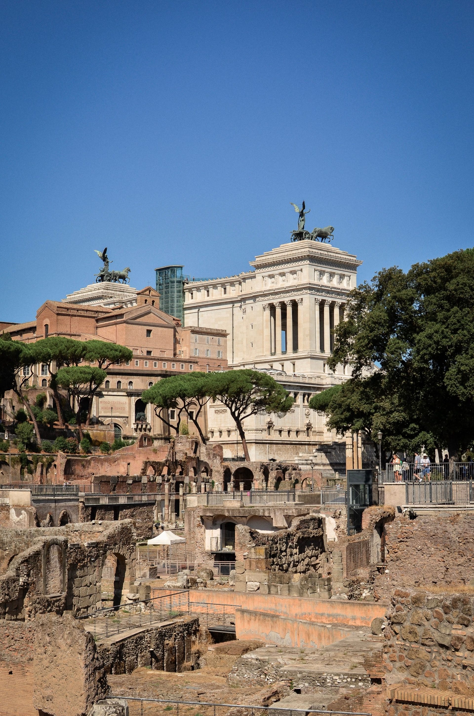 A Roman street near the main station in daylight