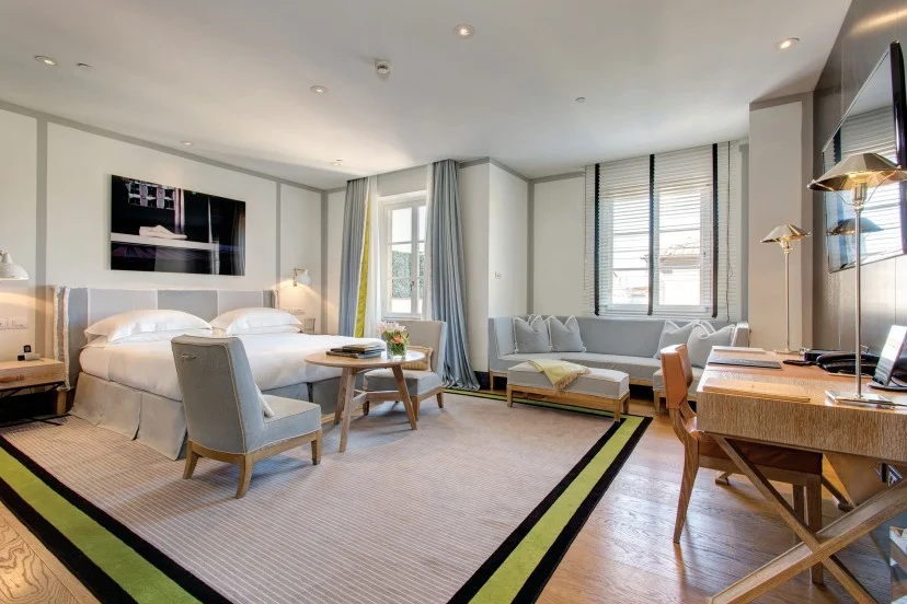 An individually designed suite at Portrait Roma on Via dei Condotti