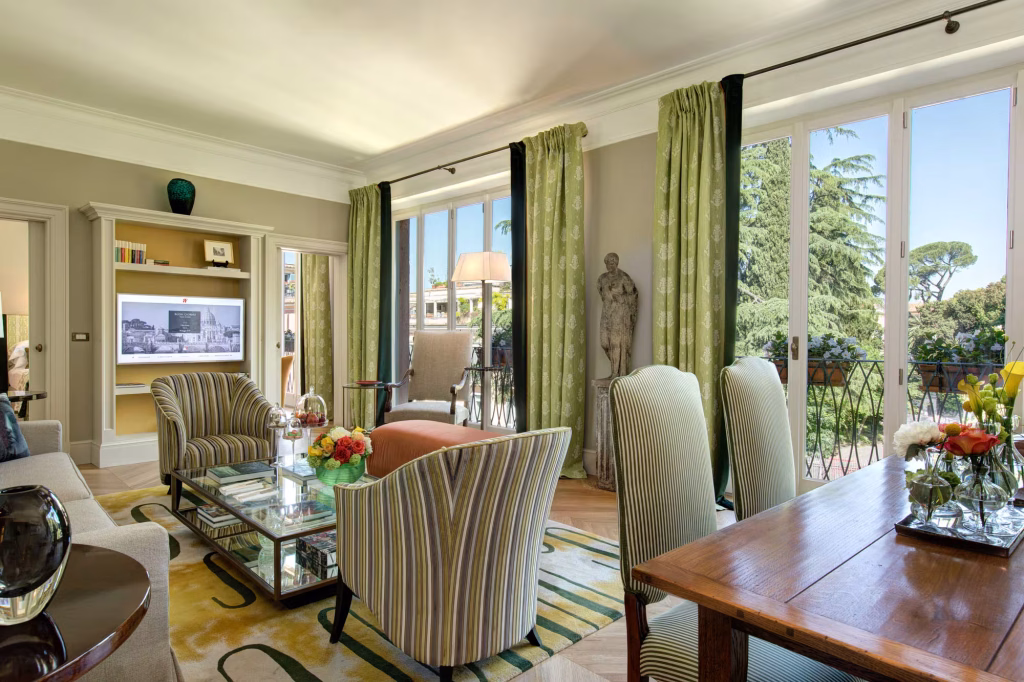 The Valadier suite at Hotel de Russie, Rome