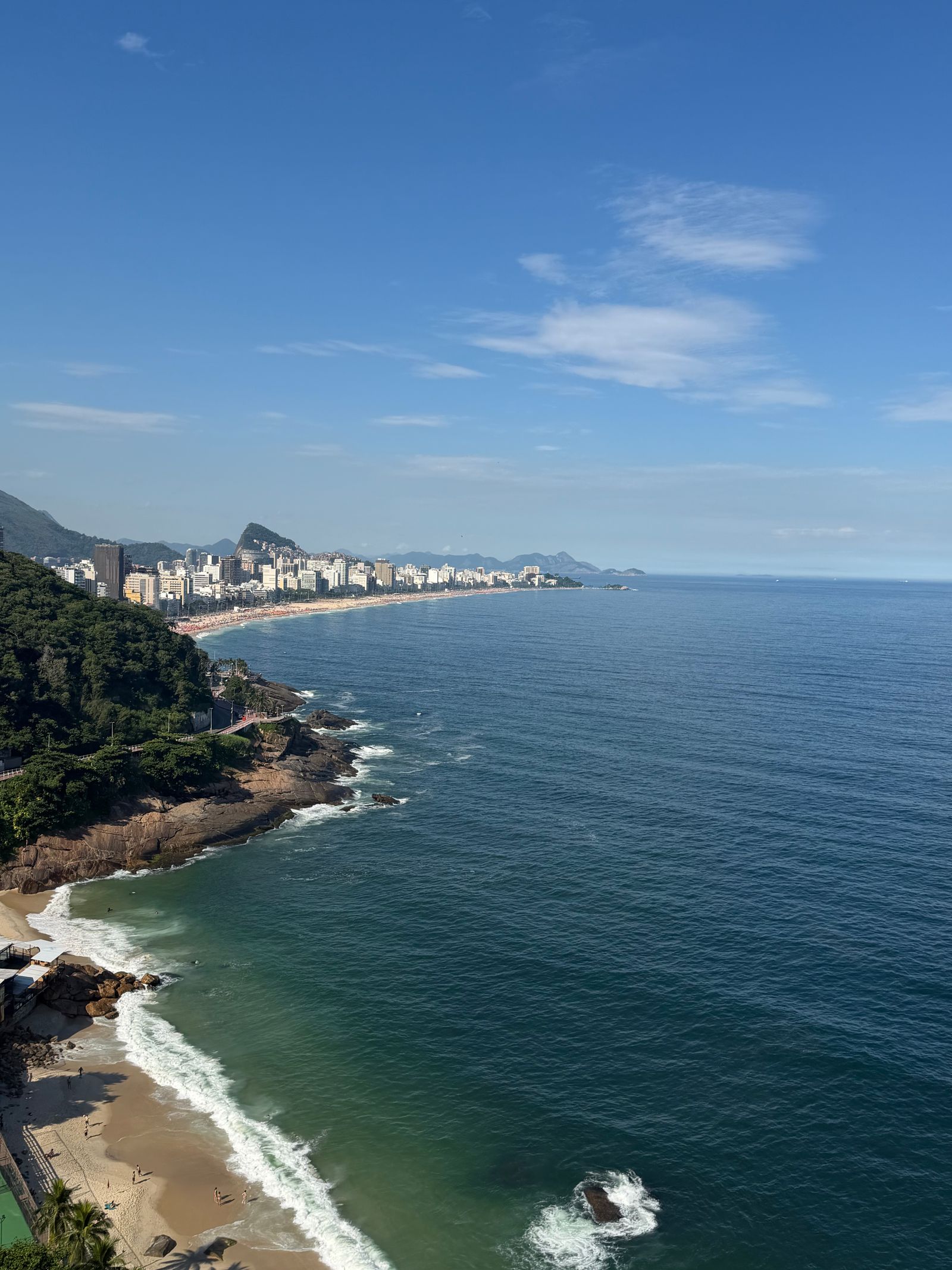 Aerial view of Rio de Janeiro's coastline and cityscape