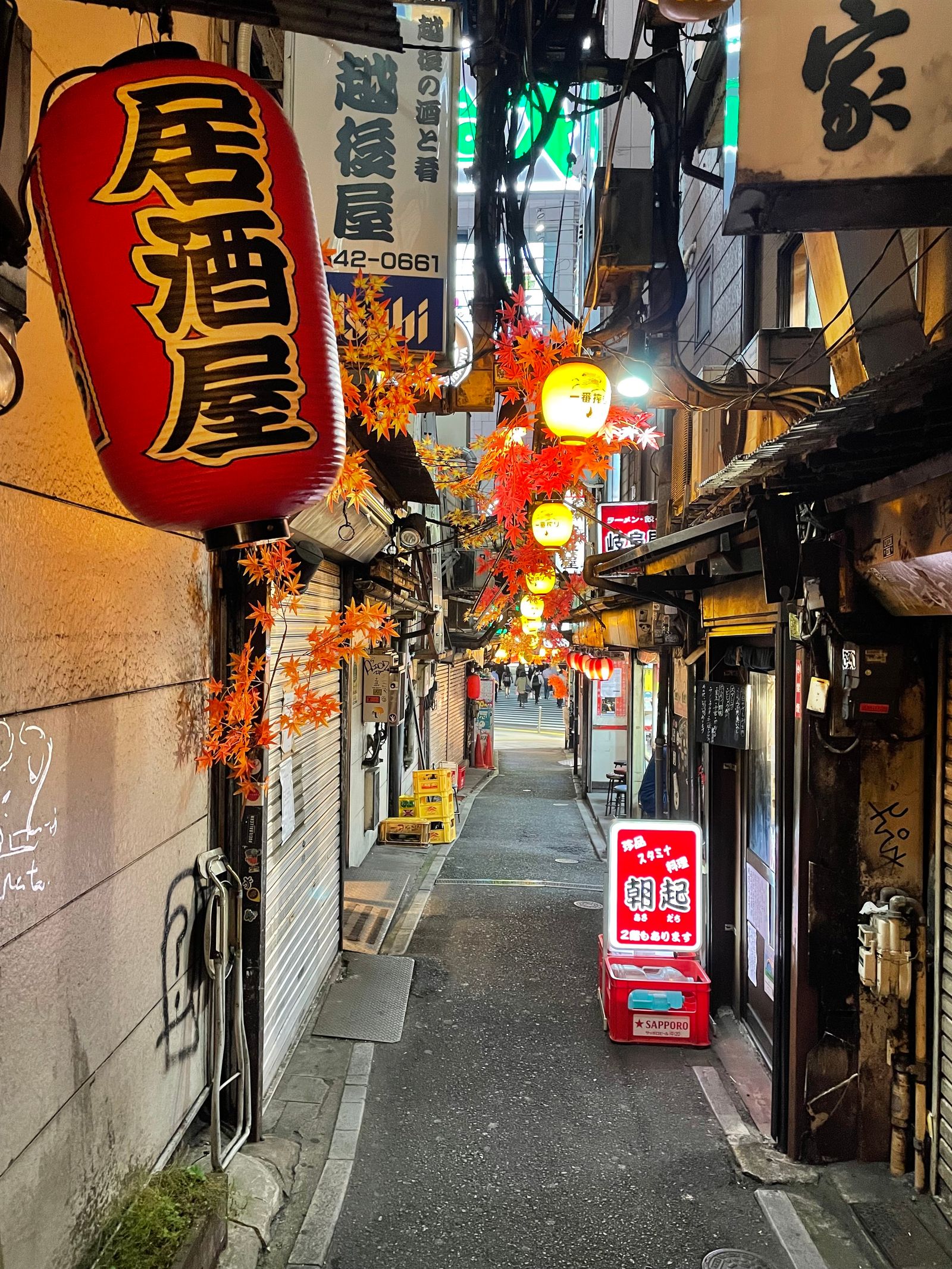 Where to stay in Tokyo: an illuminated Shinjuku alley at night
