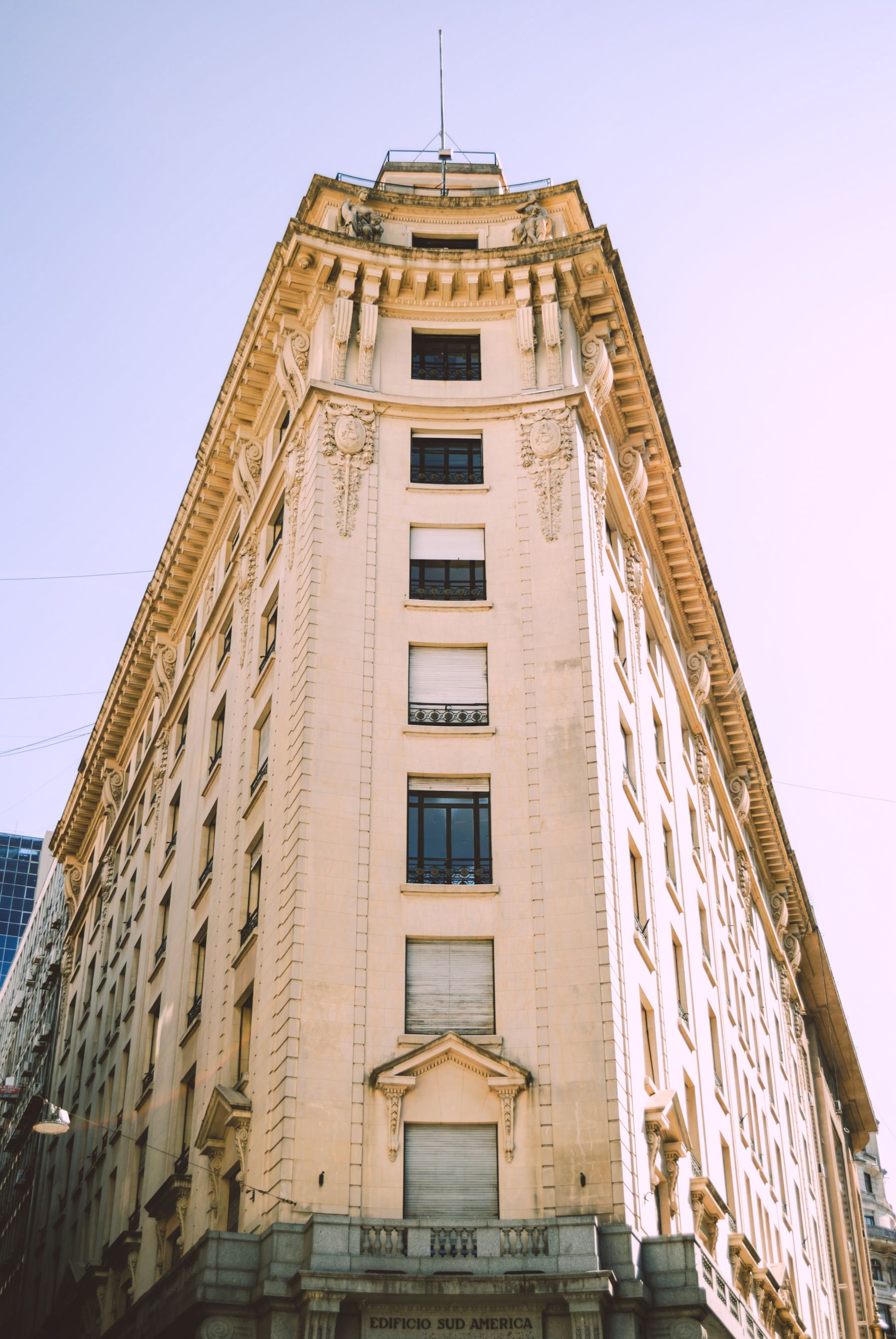 Ornate classical Buenos Aires architecture against a clear sky